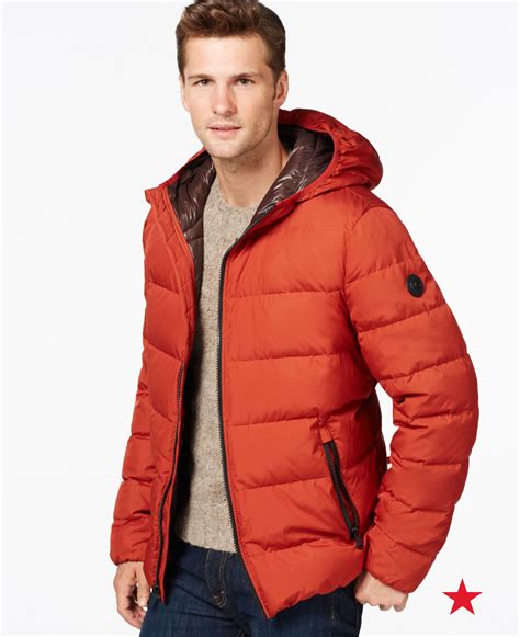 michael kors puffer down jacket men'|Michael Kors men's jacket fleece.